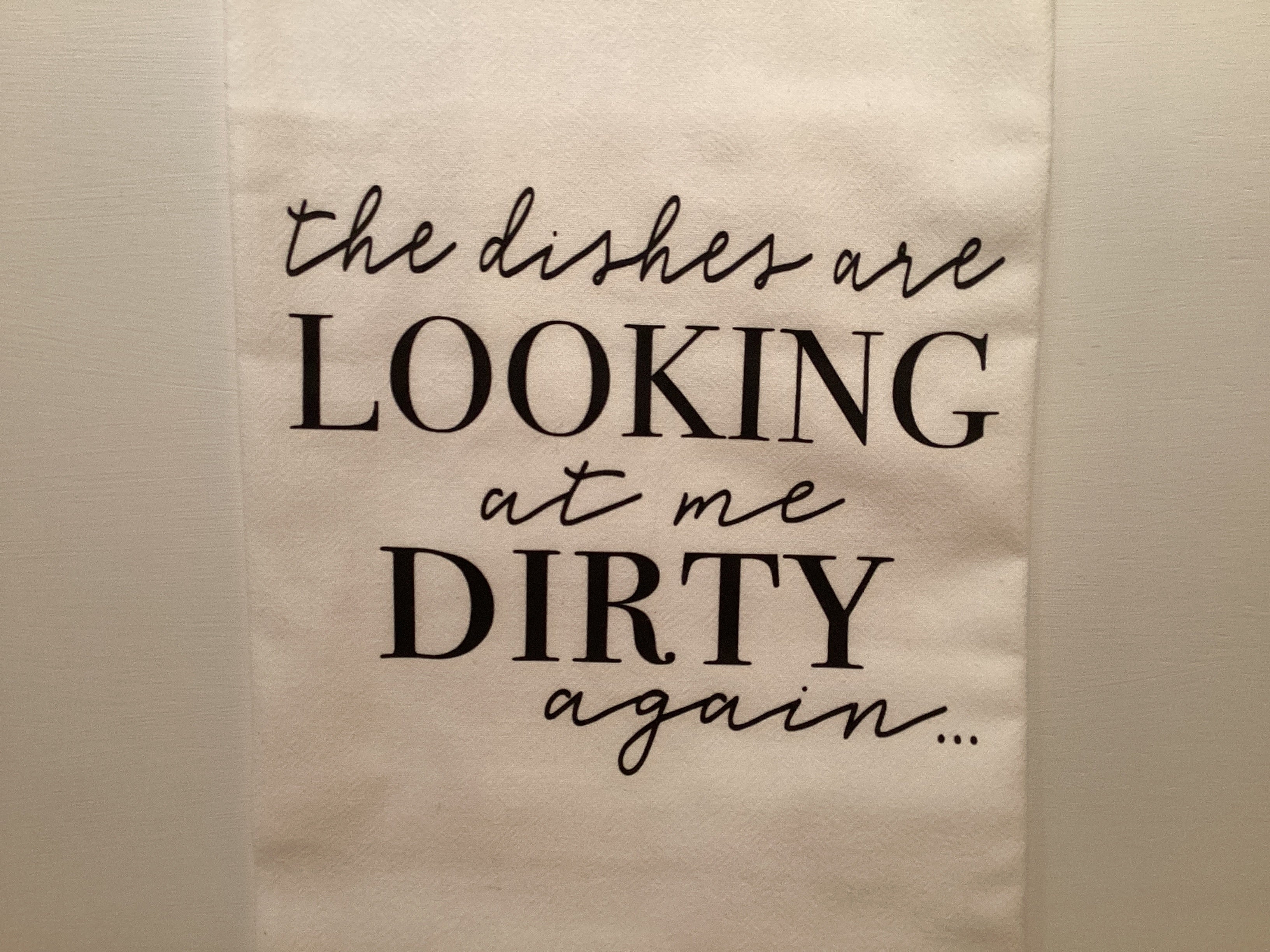 The Dishes Are Looking At Me Dirty Again Tea Towel, Kitchen Towel, Coo –  614VinylLLC