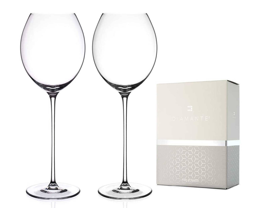 Two Elegance White Wine Glasses