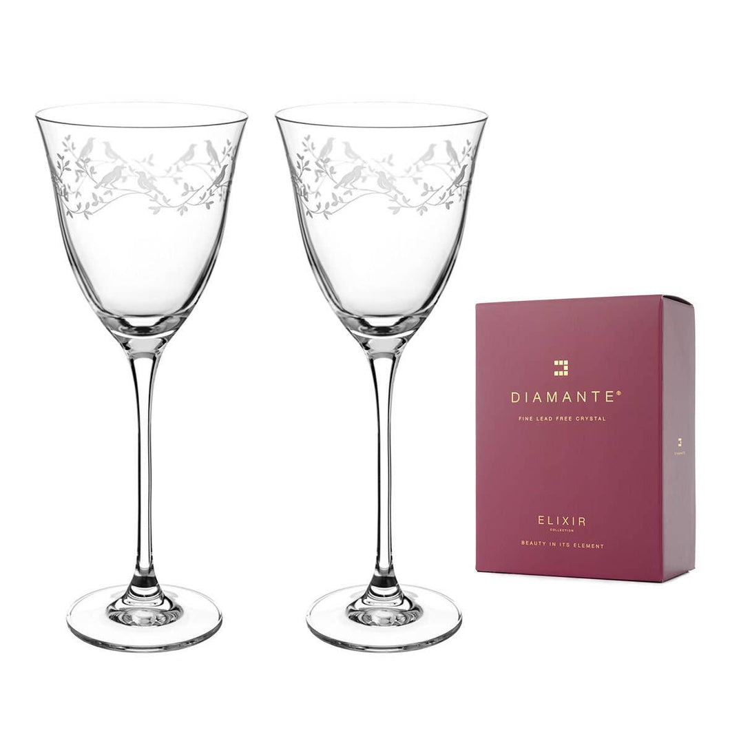Diamante Crystal Red Wine Glasses Set of 2 Premium Crystal Neo 2