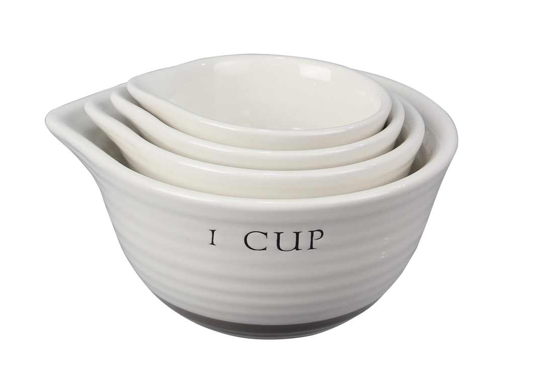 White Large Print Measuring Cups - Vision Forward