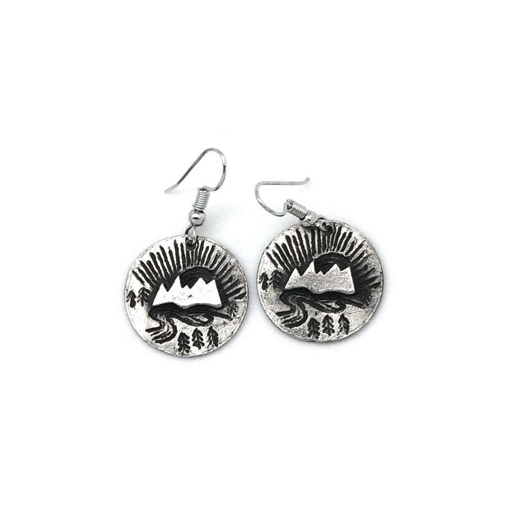Pewter Earrings - Not All Who Wander Are Lost