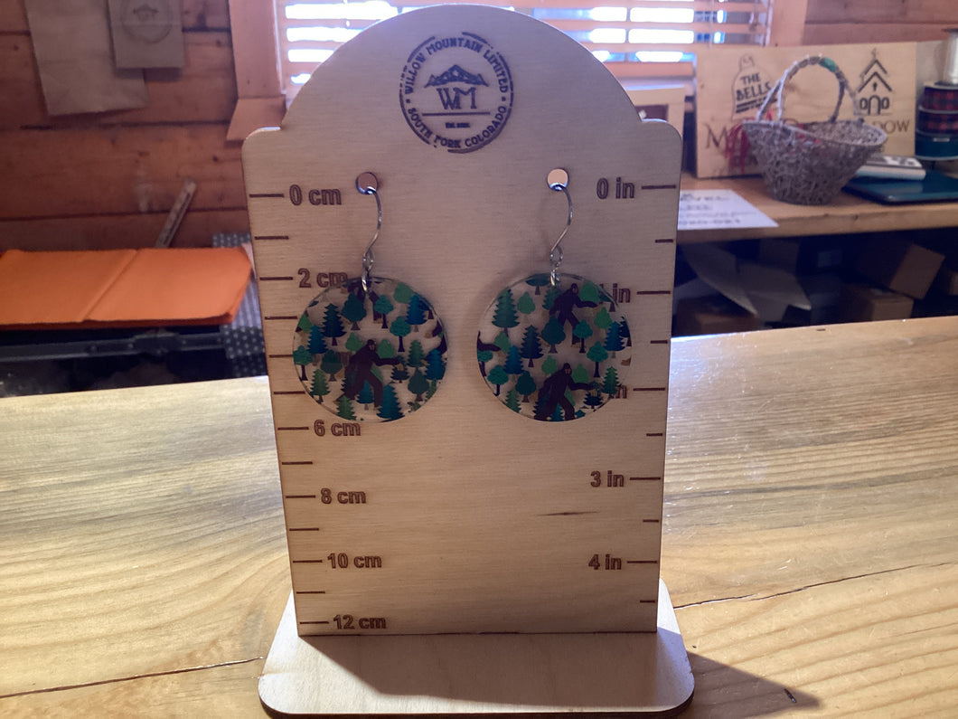 Sasquatch Circle Earrings