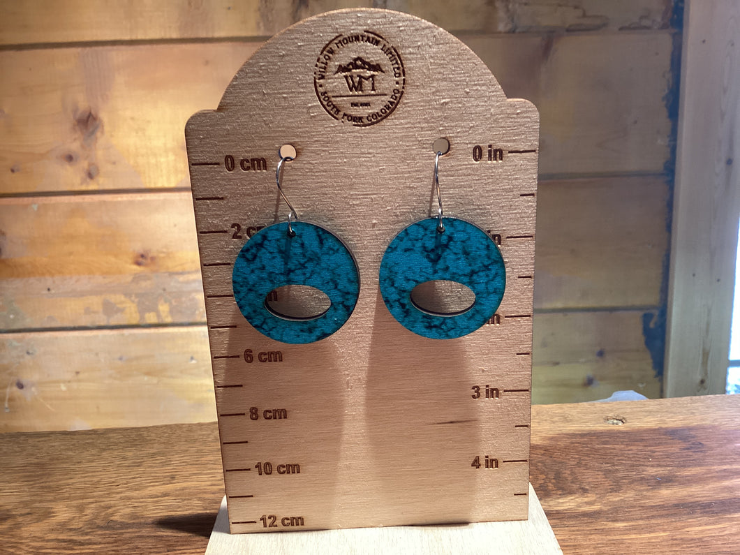 Open Circle Turquoise  Earring