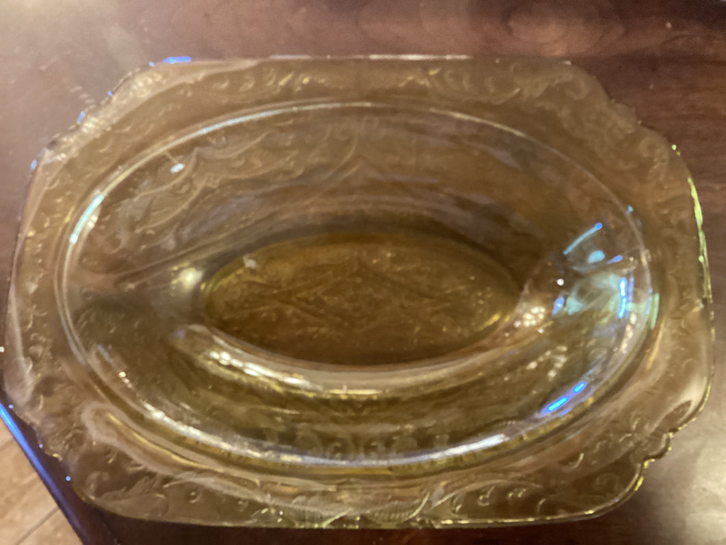 Madrid Amber Depression Glass
