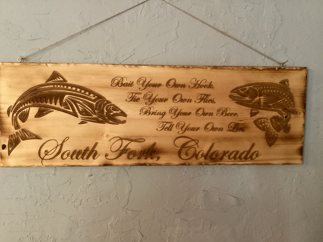 South Fork W/Fish Sign