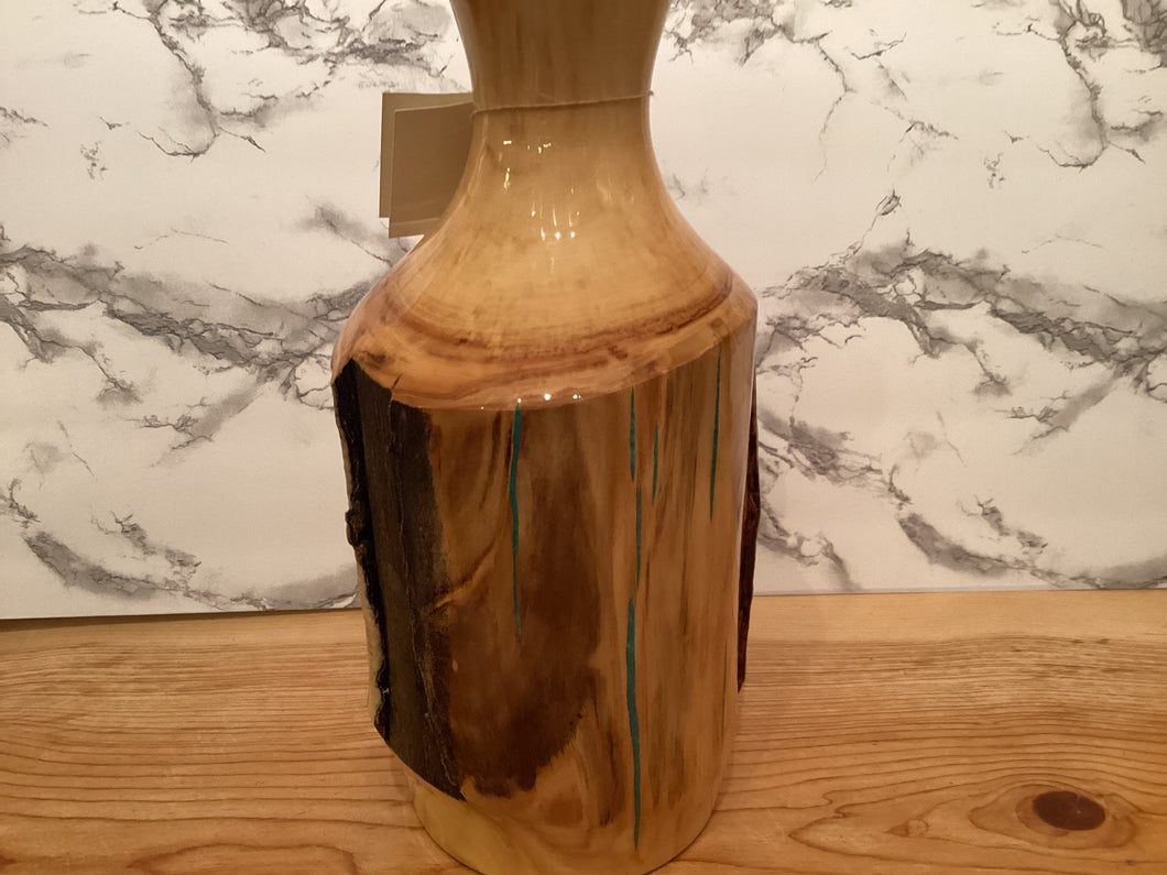 Aspen Vase W/ Turquoise 12”